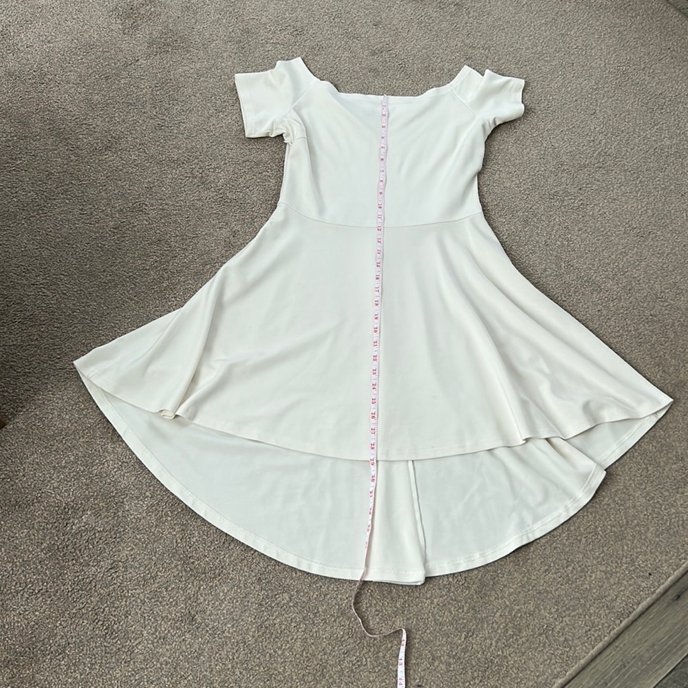 White dress long tail